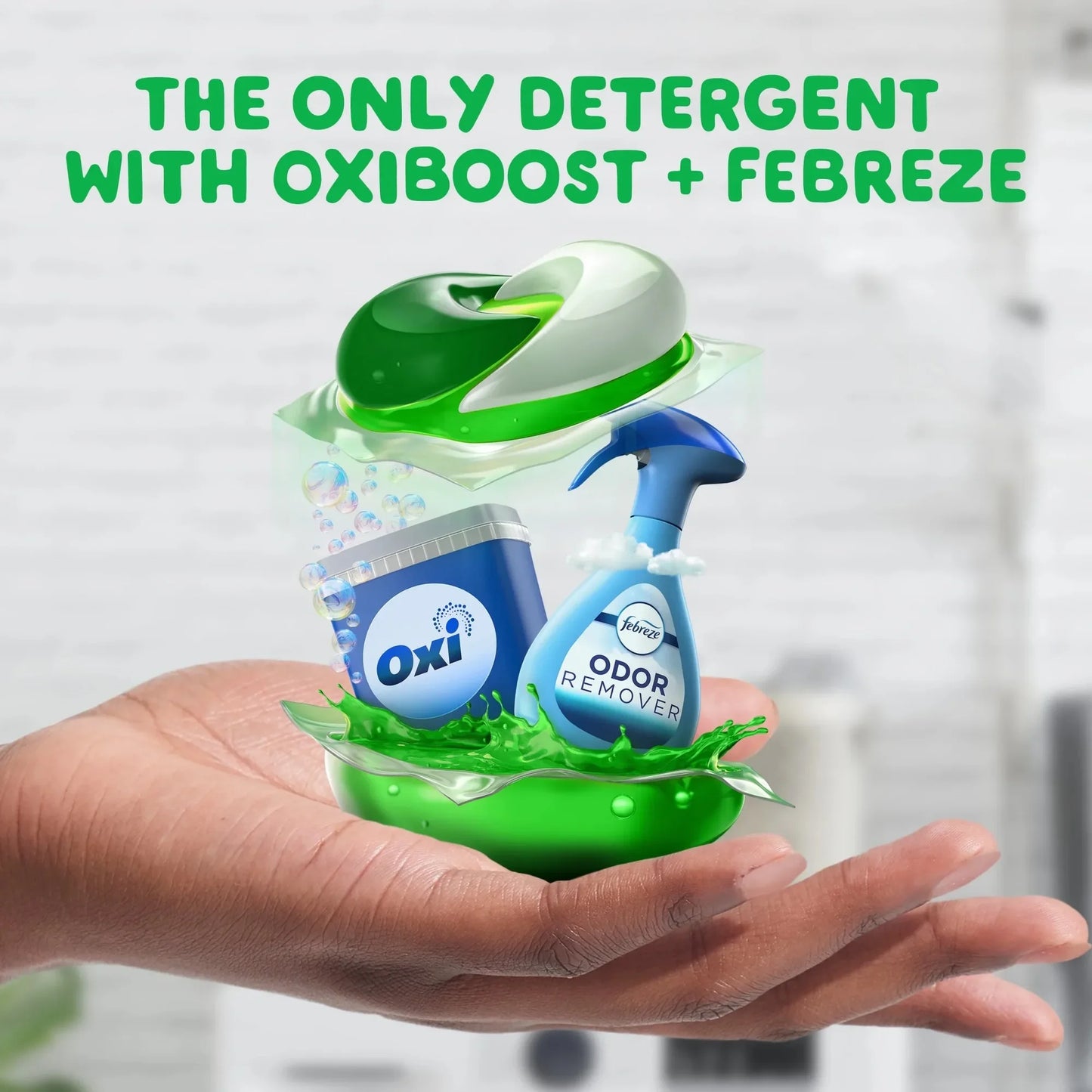 102 Count 3-in-1 Laundry Detergent Pacs, with Oxi Boost & Freshener, Original Scent for All Machines, Easy Use No Mess Pods
