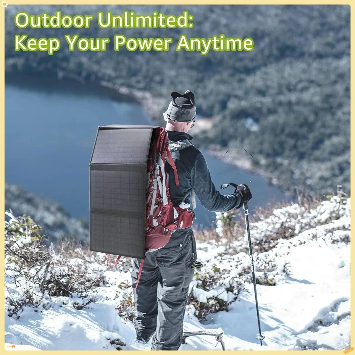 300W Portable Solar Generator | 65W Power Bank + 40W Panel for Home Backup, RV & Outdoor Camping Trips