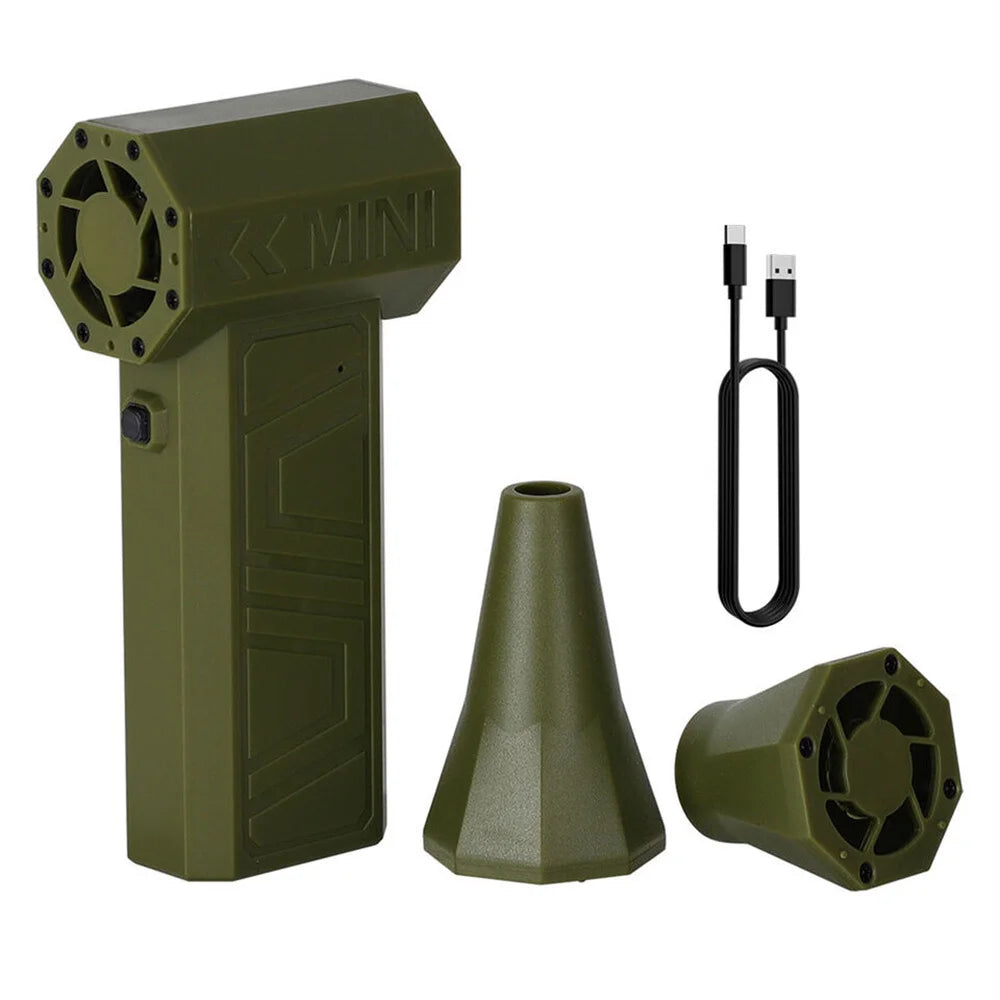 130000RPM Mini Fan Electric Air Duster Adjustable wind speed Portable Fan Violent Blower Rechargeable Car Cleaning