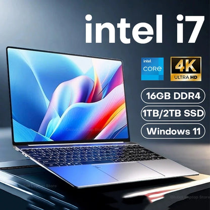2025 15.6" Windows 11 Pro Laptop Computer Intel Core i7 8500Y 16GB 1TB Laptops Office Computer Fingerprint Unlock Notebook PC