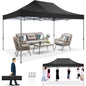 10'x15' Commercial Grade Pop Up Canopy, Heavy Duty Party Tent with 300lb Load Capacity, Waterproof Outdoor Event Shelter