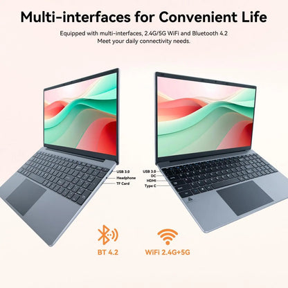 15.6 Inch Laptop Windows 11 Notebook 16G RAM 512GB SSD Quad-Core Intel Celeron N5095 Processors 1080P IPS FHD Laptop Computer