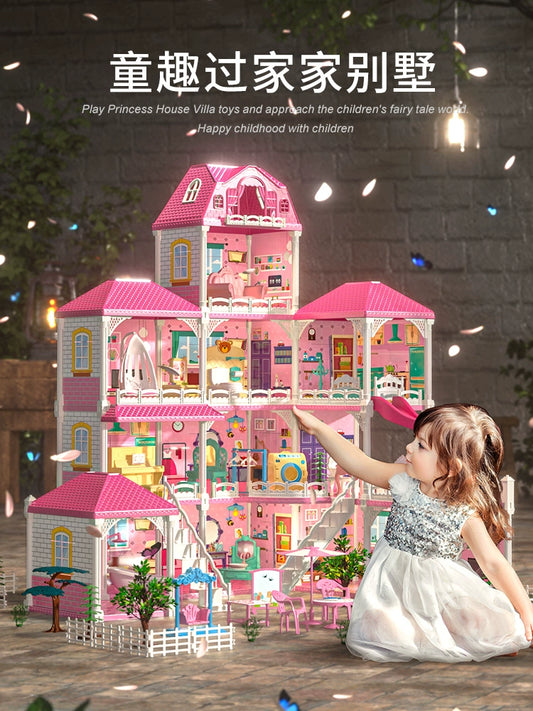 Kids Toy Play House Girl Little Princess House Girl Castle Doll House Birthday Gift over 3 Years Old 6