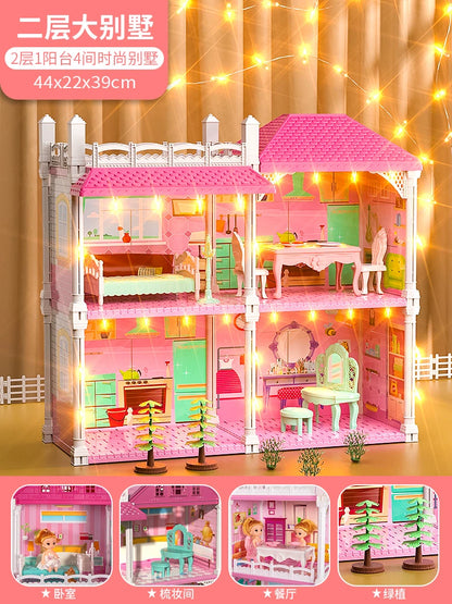 Kids Toy Play House Girl Little Princess House Girl Castle Doll House Birthday Gift over 3 Years Old 6