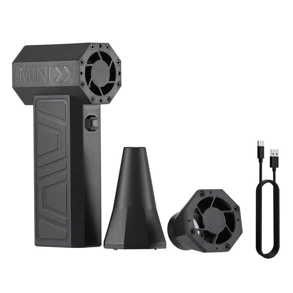 130000RPM Mini Fan Electric Air Duster Adjustable wind speed Portable Fan Violent Blower Rechargeable  Car Cleaning