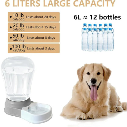 1.58 Gallon Automatic Dog Water Bowl Dispenser with Large Capacity Water Feeder for Cats and Dogs BPAFree Ideal for Continuous