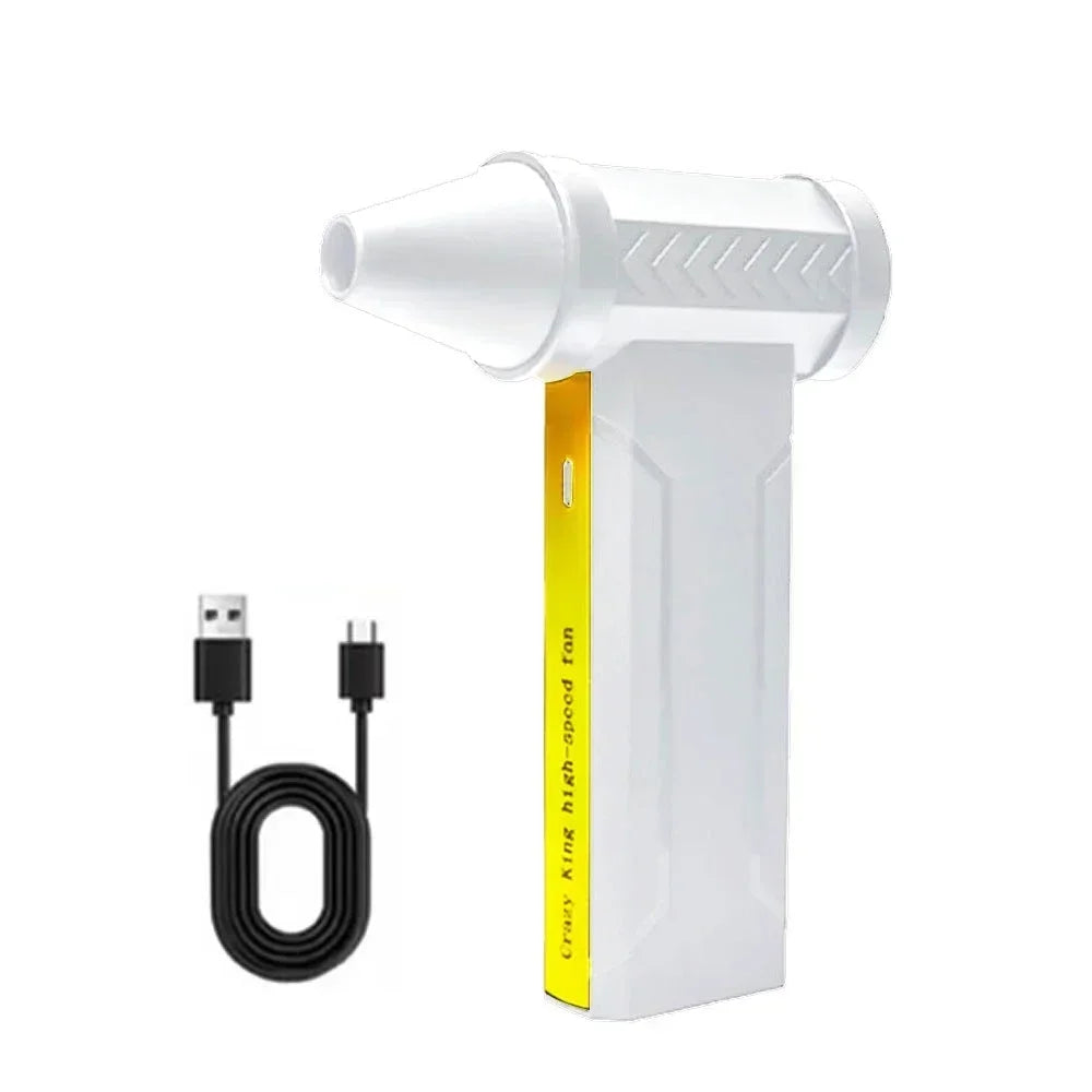 800,000RPM Air Blower Electric Turbo Violent Fan Brushless Motor High-Speed Turbo Jet Fan USB Rechargeable Powerful Dust Blower
