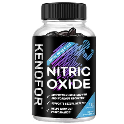 Male Strength Supplement - Premium Nitrogen Booster, Supports Stronger Blood Flow, Circulation, Nutrient Delivery, 120 Capsules