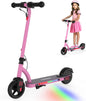 Electric Scooter for Kids Ages 6-12,150W Motor,Colorful Lights,Adjustable Height&Speed,LED Display,Foldable scooter for Kids