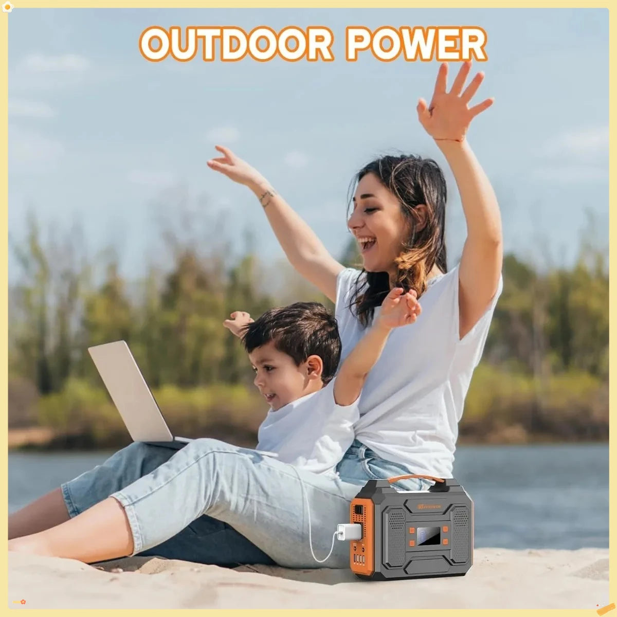 300W Portable Solar Generator | 65W Power Bank + 40W Panel for Home Backup, RV & Outdoor Camping Trips