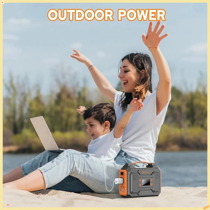300W Portable Solar Generator | 65W Power Bank + 40W Panel for Home Backup, RV & Outdoor Camping Trips