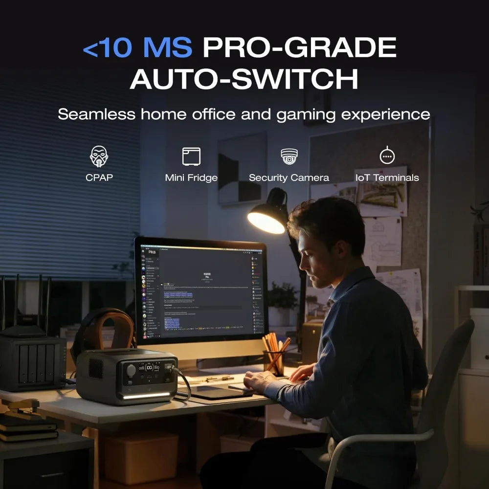 Solar Generator RIVER 3 Plus with 45W Solar Panel, 286Wh Portable Power Station LiFePO4 Battery, 3 Up to 1200W AC Outlets