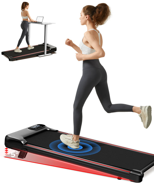 2.5 HP Incline Under-Desk Treadmill, Triple Knee Protection, with App and Remote Controls