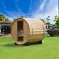 Luxury Home Sauna, 4-Person Barrel Style with Harvia Heater