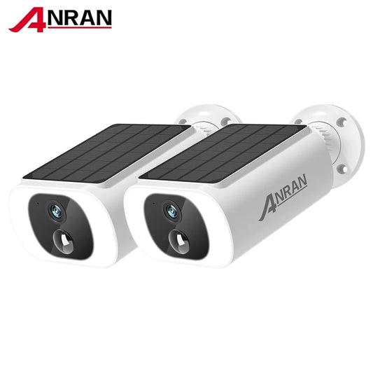 ANRAN 2/3/4 PCS Outdoor Wireless WIFI Camera 2.4G 3MP Battery Solar Security Camera Floodlight Color Night Vision Local Alarm