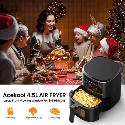 5 Quart Digital Display Air Fryer 8 Cooking Presets