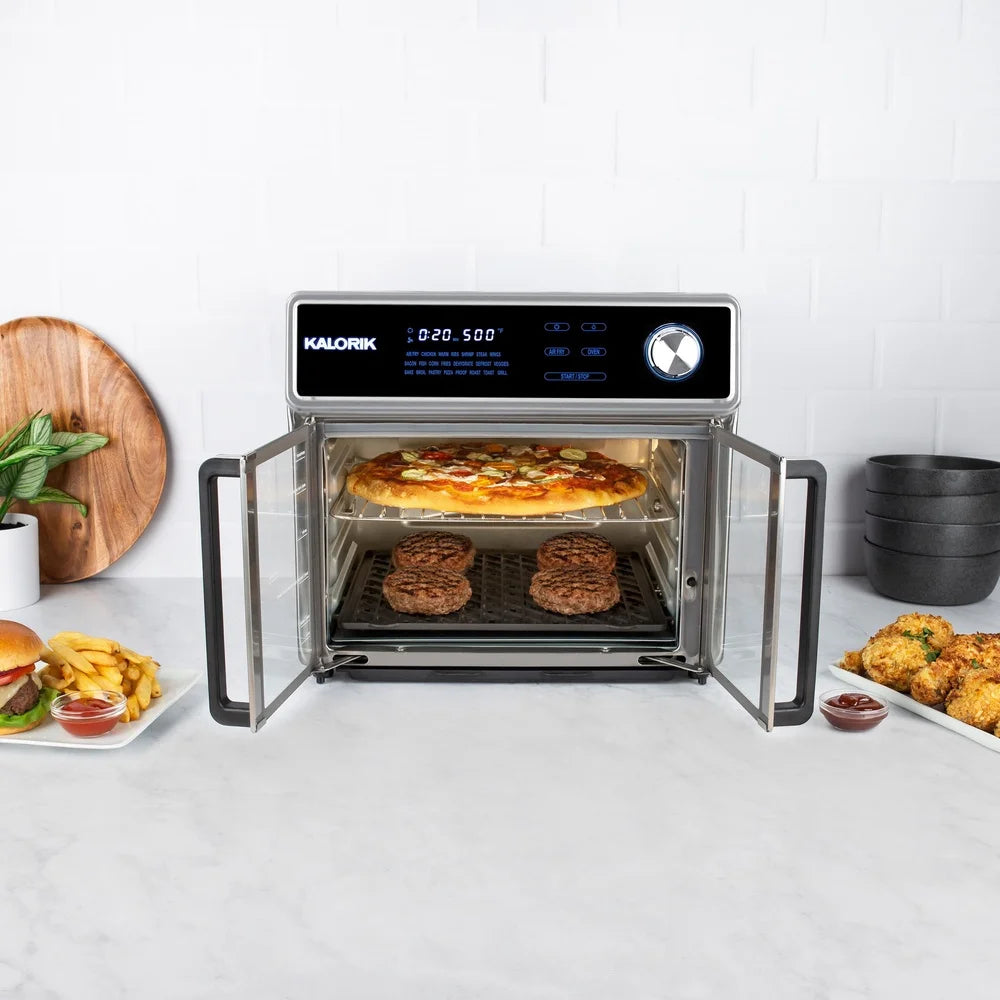 26 Qt Digital Air Fryer Oven Grill 10 in 1 Multicooker Smokeless Sear Technology Turbo MAXX 1700W 22 Presets Dishwasher Safe