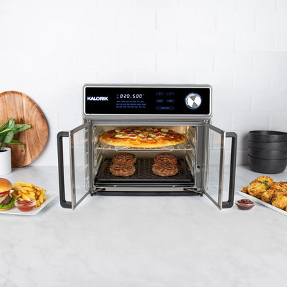 26 Qt Digital Air Fryer Oven Grill 10 in 1 Multicooker Smokeless Sear Technology Turbo MAXX 1700W 22 Presets Dishwasher Safe