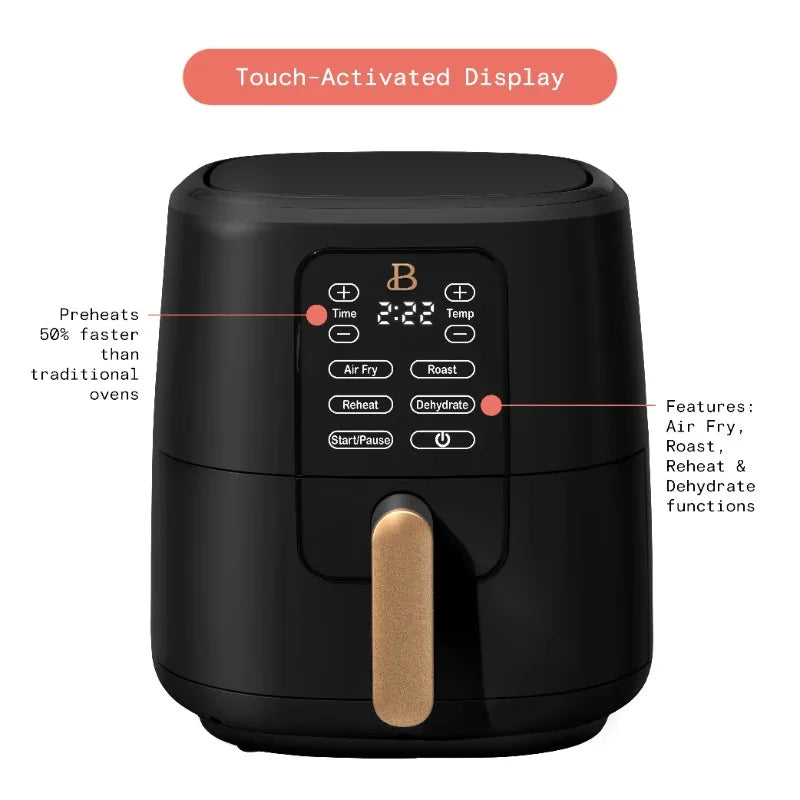 6 Qt Air Fryer with TurboCrisp Technology and Touch-Activated Display