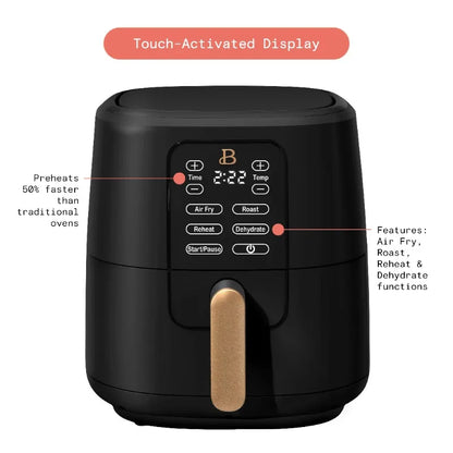 6 Qt Air Fryer with TurboCrisp Technology and Touch-Activated Display