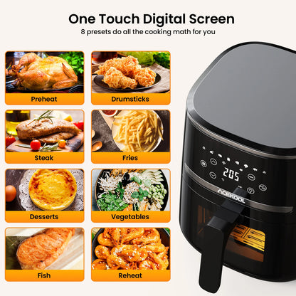 5 Quart Digital Display Air Fryer 8 Cooking Presets