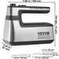 VEVOR Cordless Electric Hand Mixer 100W Continuously Variable Electric Handheld Mixer with Turbo Boost Beaters Dough Storage Bag