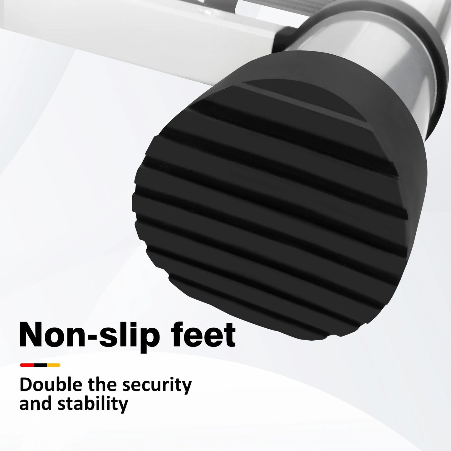 BRIEFNESS 6.2M/20.3FT Multi-Purpose Aluminium Telescopic Ladder W/Detachable Hooks&Extendable Steps,load capacity 150kg,No-slip