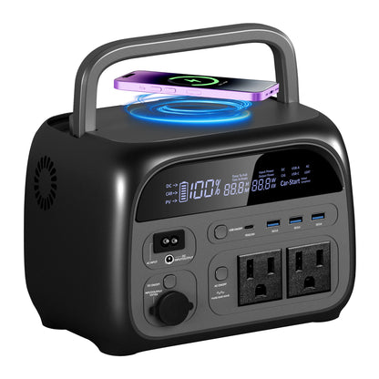 CTOLITY 500W Solar Generator 345Wh Camping Portable Power Station 100W Foldable Solar Panel, UPS Function, For Camping Emergency