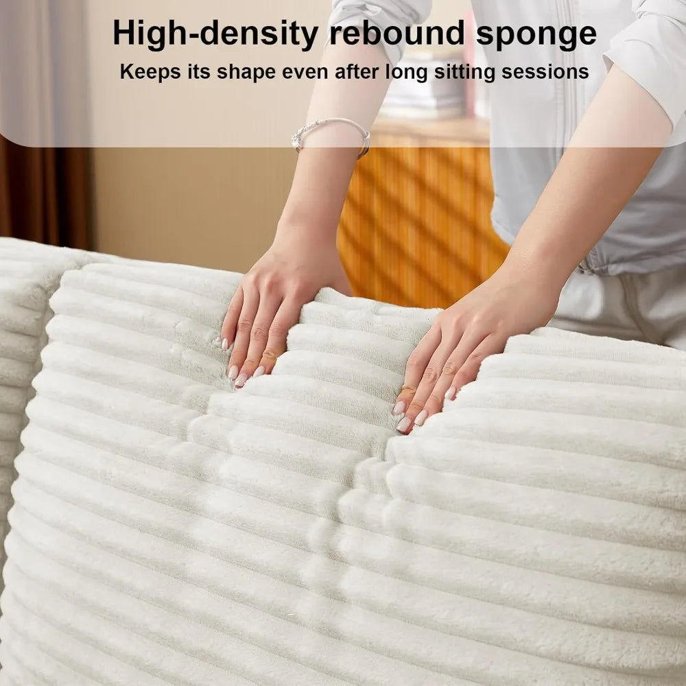 Loveseat, 68.11" Corduroy Sleeper Chair Bed with USB Port, Cup Holders & Side Storage Pockets – 3-in-1 Foldable Sofa Bed for Guest Room