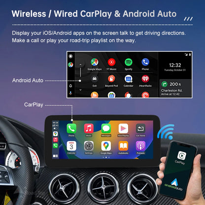 Road Top Touch Screen for Mercedes Benz B/A Class W176 CLA GLA W246 NTG4.5 Multimedia GPS With Carplay Android Auto Car Player