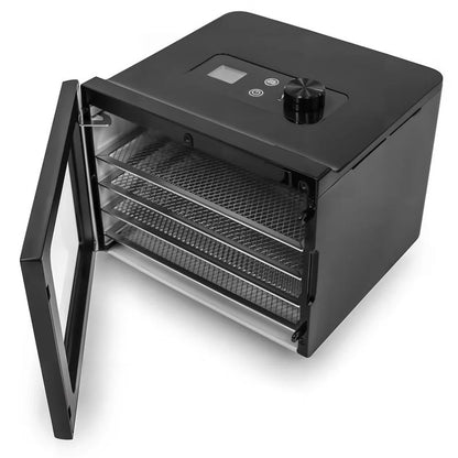 Digital Food Dehydrator with 4 Stainless Steel Trays Programmable Timer Adjustable Temperature Airflow System Fruits Vegetables
