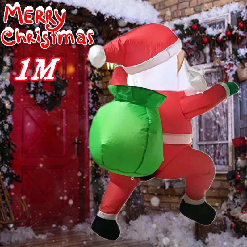240cm Inflatables Blow Up Gingerbread Man Christmas Outdoor Decoration 2025 Santa Claus Home Yard Garden Party Xmas Decor