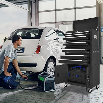 13-Drawer Double Door Rolling Tool Chest, 2 in 1 Detachable Tool Chest,Tool Box with Drawers and Wheels, Large Tool Cabinet