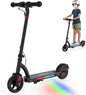 Electric Scooter for Kids Ages 6-12,150W Motor,Colorful Lights,Adjustable Height&Speed,LED Display,Foldable scooter for Kids