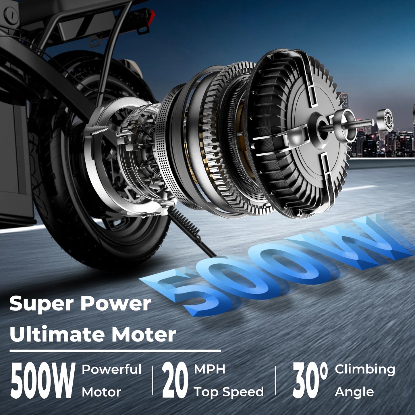 LELEKUAI 500W Adult Electric Bike, 20 MPH, 48V 10.4Ah Removable Battery, 14 Inch Folding Electric Bike, Multi-Shock Absorption