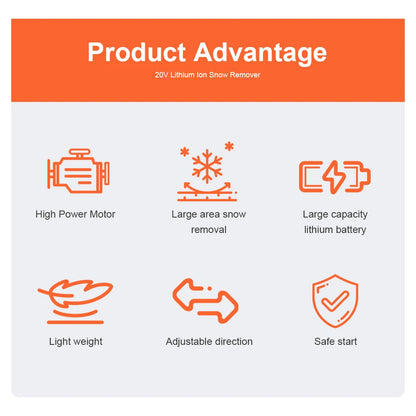 Foldable Lithium Snow Blower Cordless Snowplow Portable Hand Push Snow Clearer Small Cleaning Machine Snow Pusher