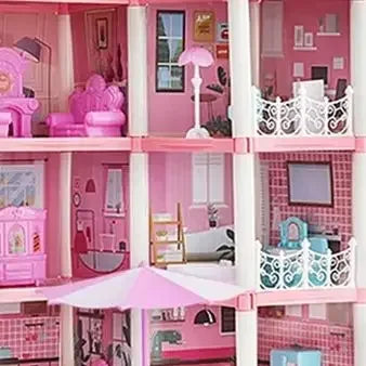 Girl Doll House Toy Children Pretend Play Dollhouse Villa Patchwork Dream Furniture Home Doll House for Kids Christmas Toy Gifts