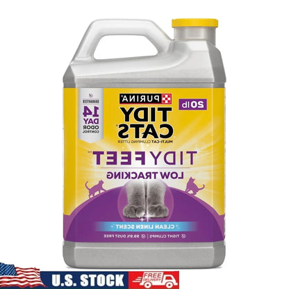 Clumping Cat Litter Low Dust 14 Day Odor Control Easy Scoop 20 lb Jug Ideal Multiple Cats