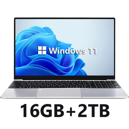 Xiaman 15.6" Ultra Slim Laptop Computer Windows 11 Laptop 16GB RAM 1TB 2TB SSD Intel Celeron N4000 HD Office Study Notebook PC