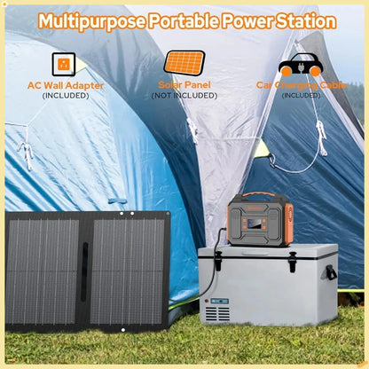 300W Portable Solar Generator | 65W Power Bank + 40W Panel for Home Backup, RV & Outdoor Camping Trips