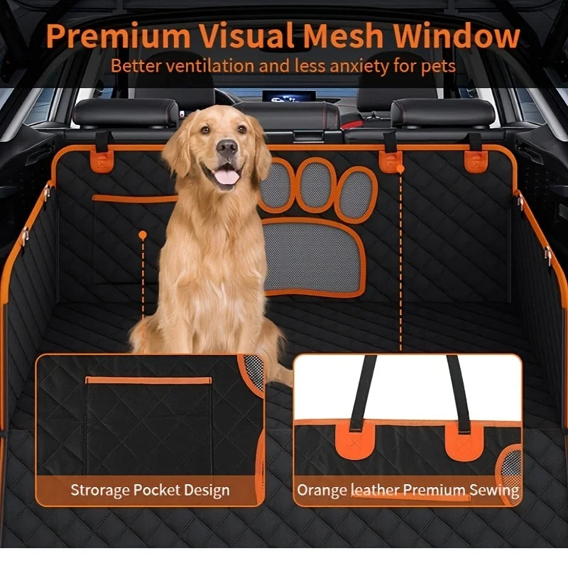 Dog Seat Cover, Pet Dog Seat Cover, Hammock Heavy Duty Scratch Resistant Anti Slip Durable Soft Pet Rear Seat Cover for Cars, keeps fur off vehicle's interior.