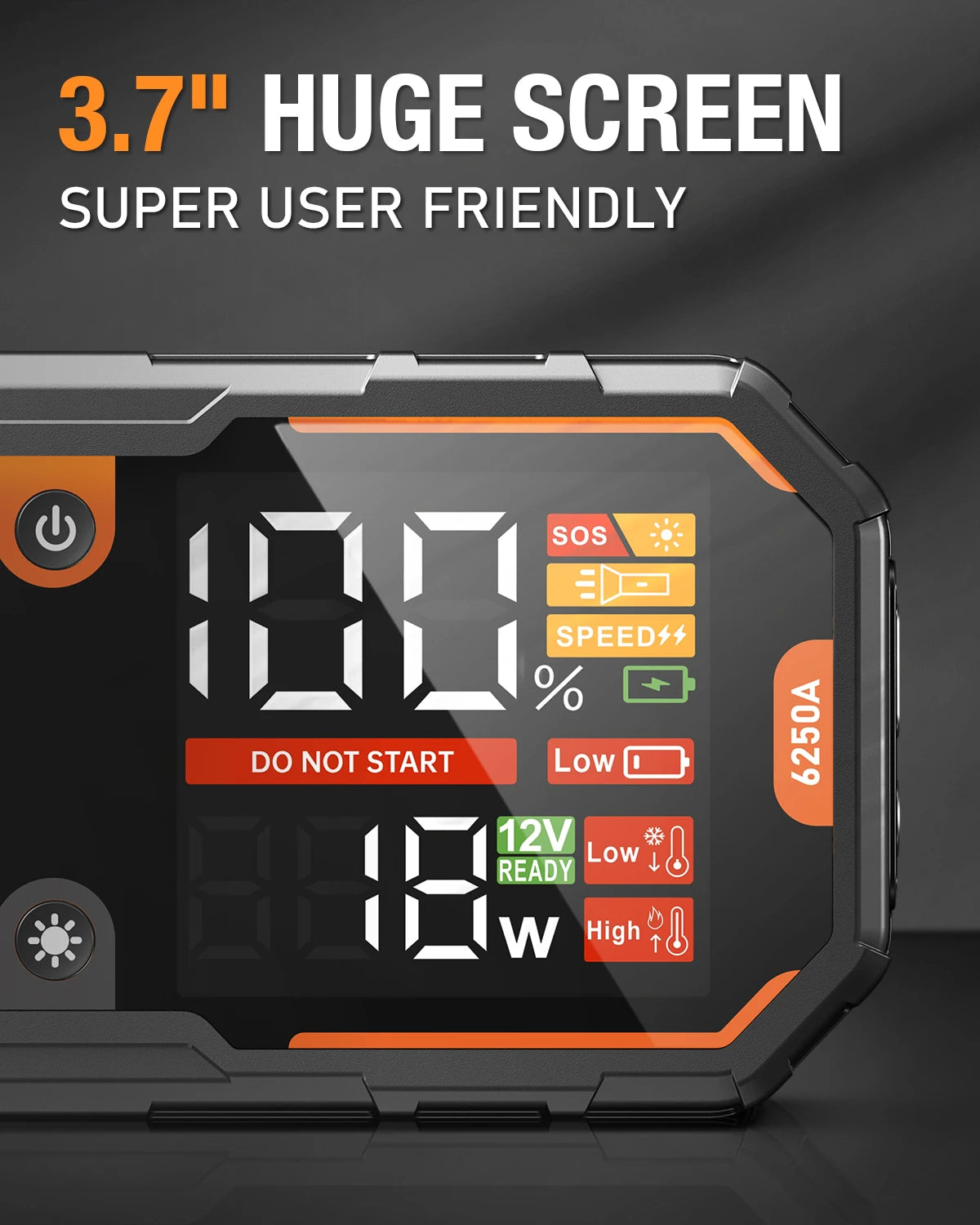 Car 6250A 30000mAh Portable 12V  Jump Starter Power Bank 12V Auto Battery Charger Booster Starting Device