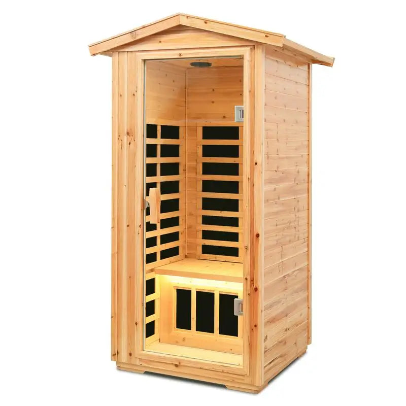 Infrared Outdoor Sauna Room - Far Infrared Old Fir Design for Relaxation and Wellness