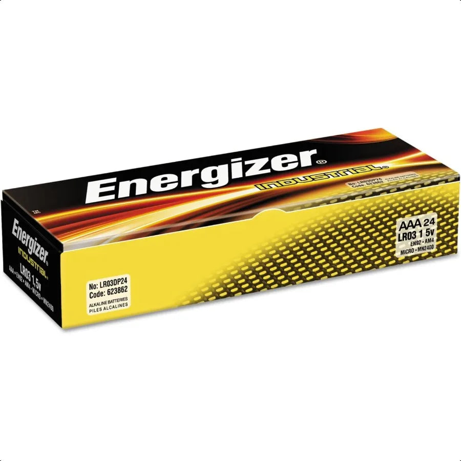 Energizer EN92 Industrial Alkaline Batteries AAA 24 Batteries Box