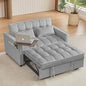Loveseat, 68.11" Corduroy Sleeper Chair Bed with USB Port, Cup Holders & Side Storage Pockets – 3-in-1 Foldable Sofa Bed for Guest Room