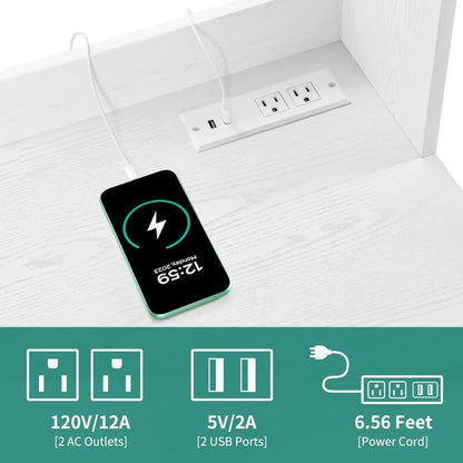 71'' Kitchen Pantry Storage Cabinet with Microwave Stand, Tall Freestanding Hutch Cabinets with Power Outlet, Pantry Cabinets w