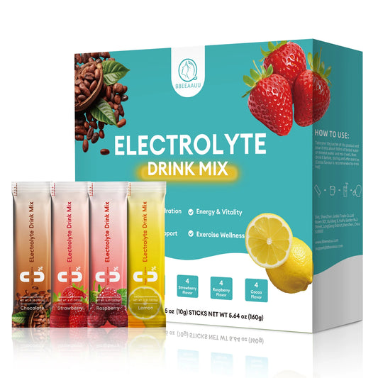 Electrolyte Powder Sugar Free & 0 Calories Mixture Electrolyte Drinks Quickly Hydrate Provide Endurance & Energy Support Non GMO