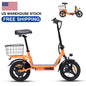 1000W adult electric scooter,31 miles 20 MPH equipped with 14 inch tires, Foldable E Scooter with Basket Bodywel T3