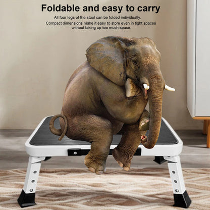 1 Step Foldable Heavy Duty Stepladder with Wide Pedal Lightweight Step Stool Ladder Stool for Adults Household Outdoor Indoor