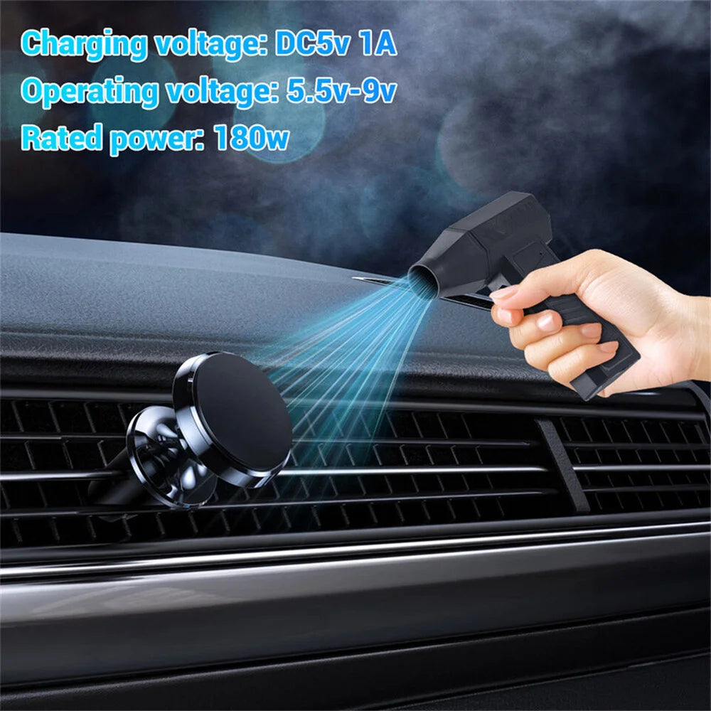 130000RPM Mini Fan Electric Air Duster Adjustable wind speed Portable Fan Violent Blower Rechargeable  Car Cleaning